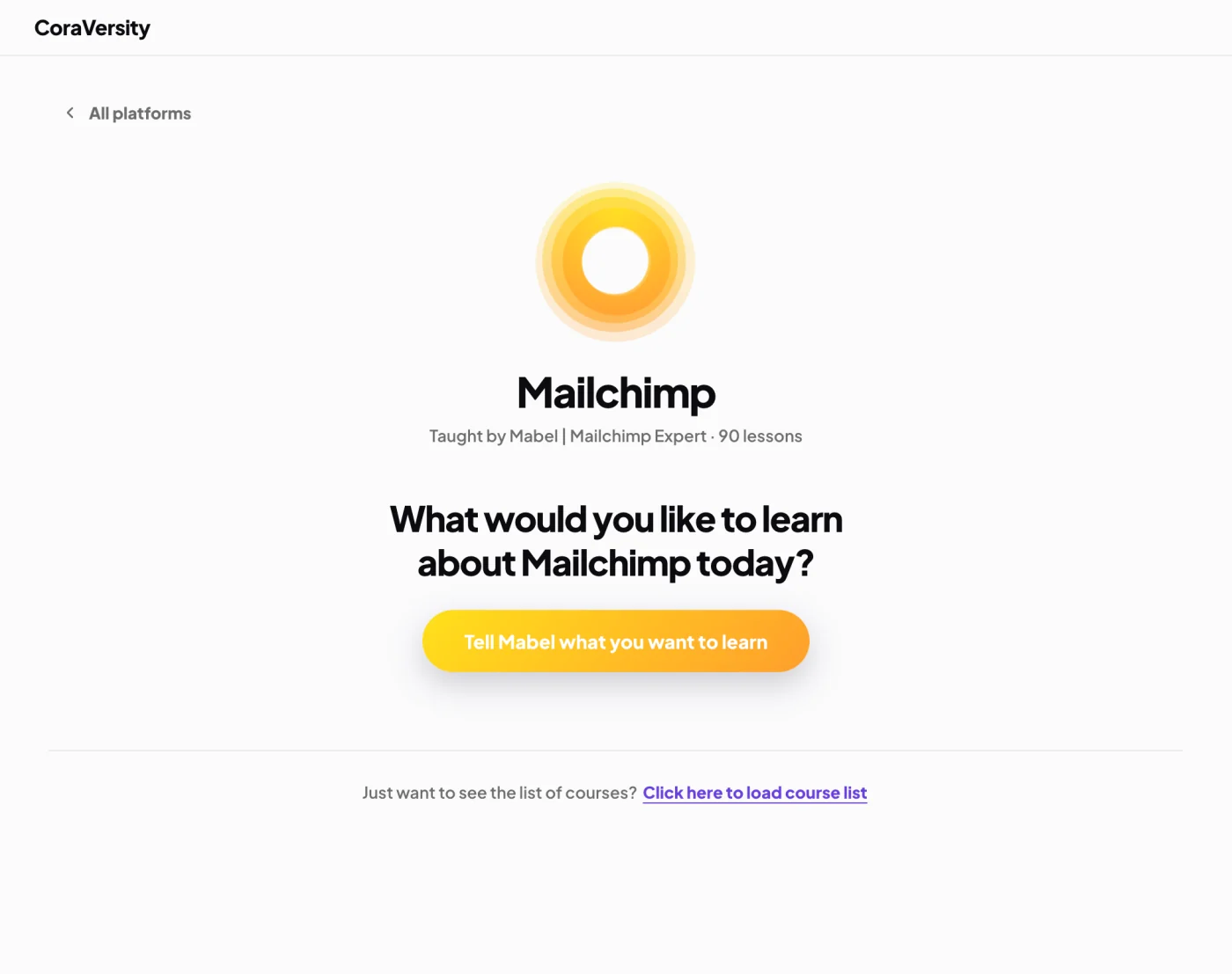 The Mailchimp course: What would you like to learn about Mailchimp today?